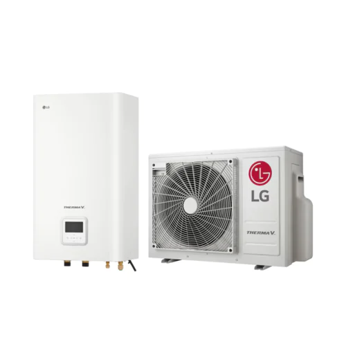 Tермопомпа въздух-вода LG Therma V HN091MR.NK5 / HU091MR.U44, Сплит, 9 kW, отопление, охлаждане и БГВ