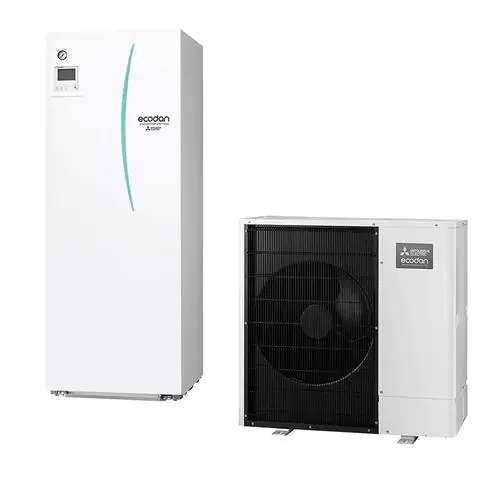 Термопомпа въздух-вода Mitsubishi Electric Ecodan Zubadan ERST20D-VM2D/PUD-SHWM60VAA, Сплит, 6 kW, отопление и БГВ