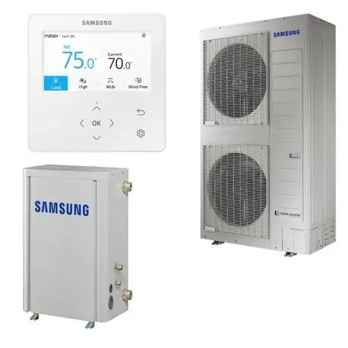 Термопомпа въздух-вода Samsung AM080FXMDGH/EU AM320FNBDEH/EU, Сплит, 25 kW, отопление, охлаждане и БГВ