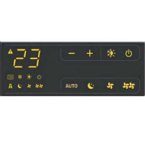 Сензорен(smart touch) LCD панел за управление за вграждане в конвектора, с термостат и възможност за регулиране на 4 скорости на вентилатора 