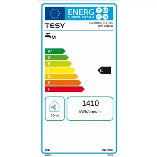 Вертикален бойлер TESY BiLight Slim 80 GCV803820B11TSRC, 2000 W, 80 литра, Енергиен клас C